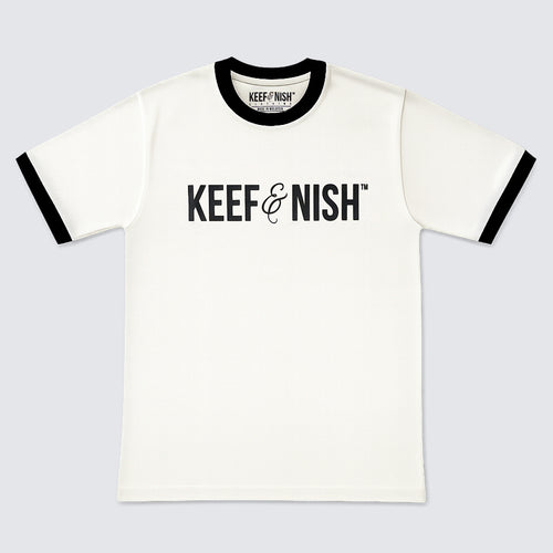 Broken White Ringer Tshirt - Logo