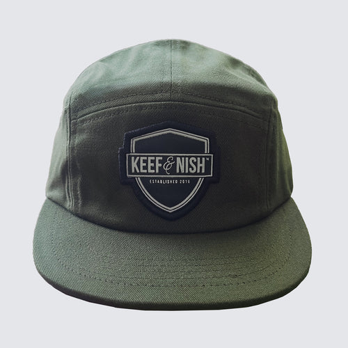 Green Army 5 Panels Cap - Badge Logo