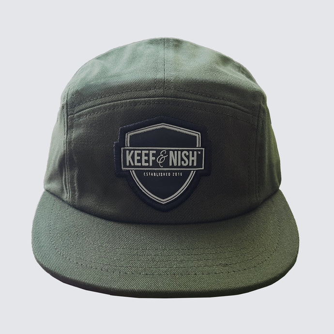 Green Army 5 Panels Cap - Badge Logo