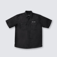 Black Short Sleeve Workshirt For Men - Logo