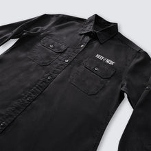 Black Long Sleeve Workshirt For Women - Logo