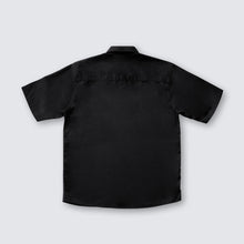 Black Short Sleeve Workshirt For Men - Logo